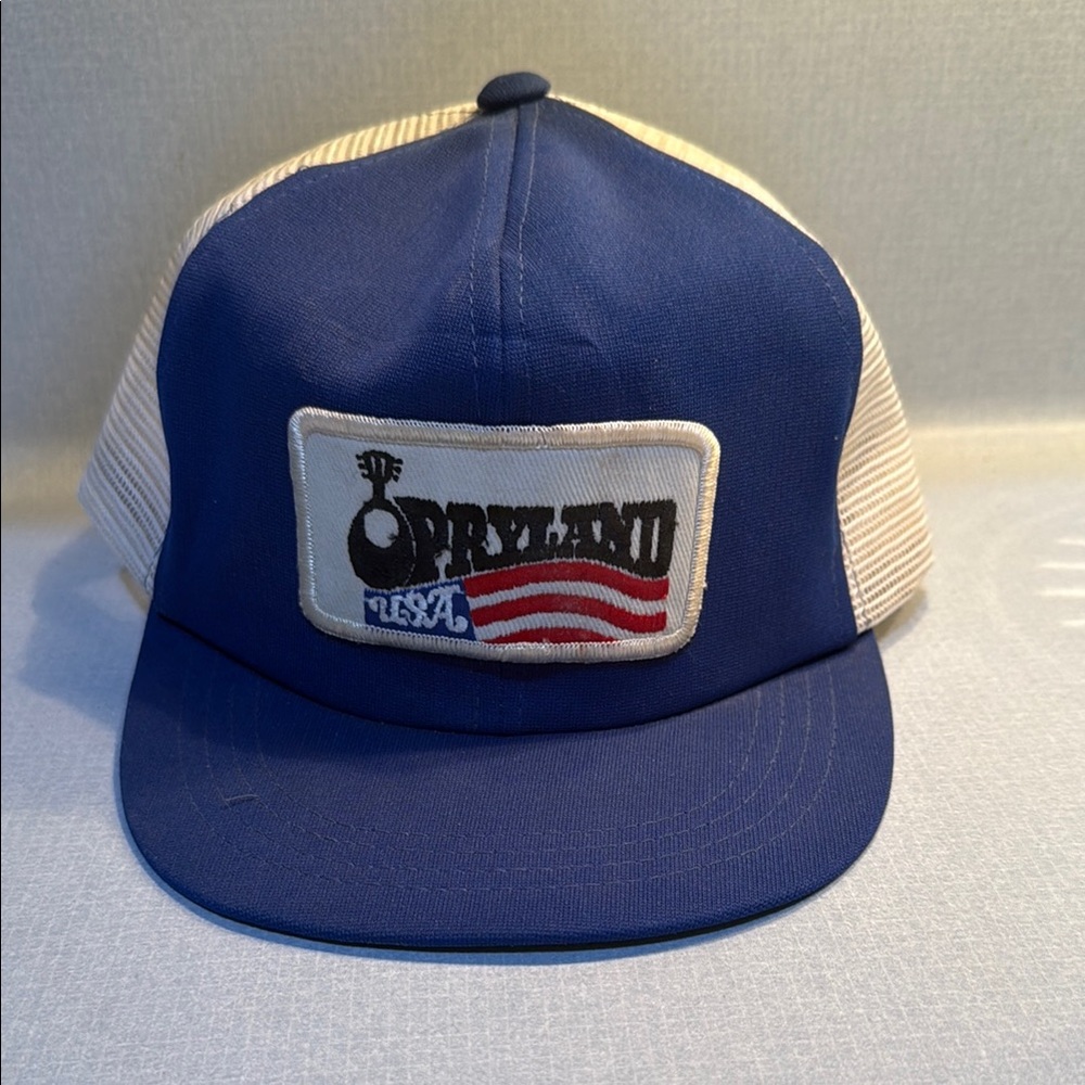 Vintage Opryland Blue and Cream Trucker Hat
